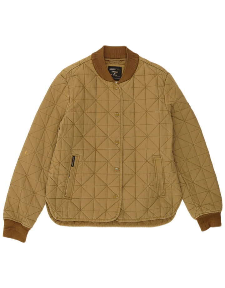 Damska pikowana kurtka Superdry UK 10, mała, bawełniana khaki
