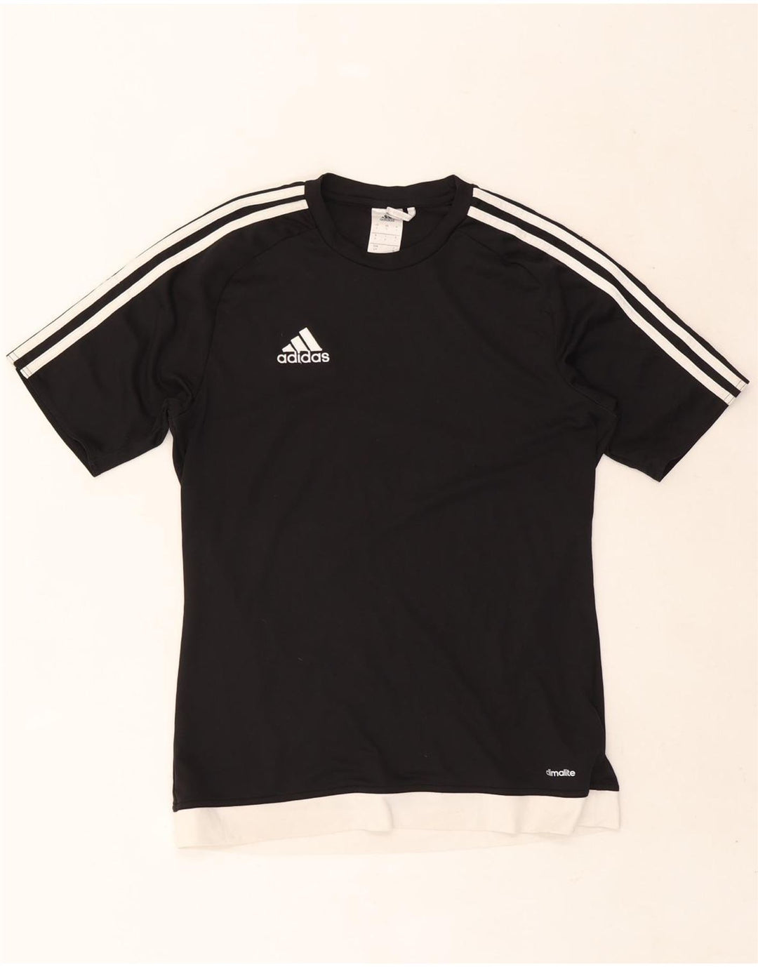 Adidas Męska koszulka Climalite Top, mała, czarna, z blokami kolorów, poliestrowa
