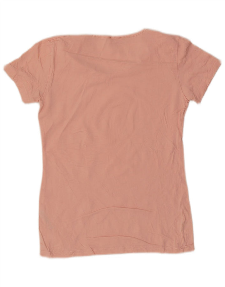 T-shirt damski Kappa Top UK 12 Średni różowy bawełniany