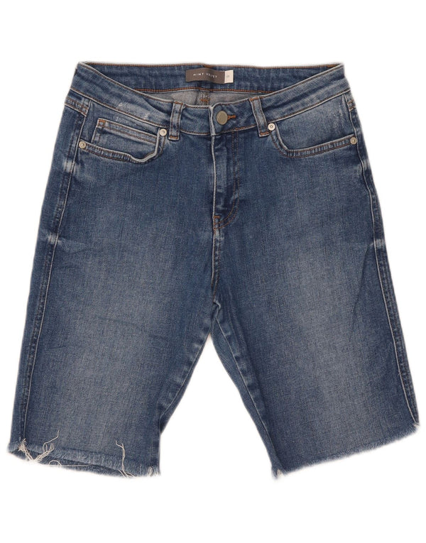 Damskie spodenki jeansowe MINT VELVET o regularnym kroju UK 10 Small W27 Niebieskie bawełniane