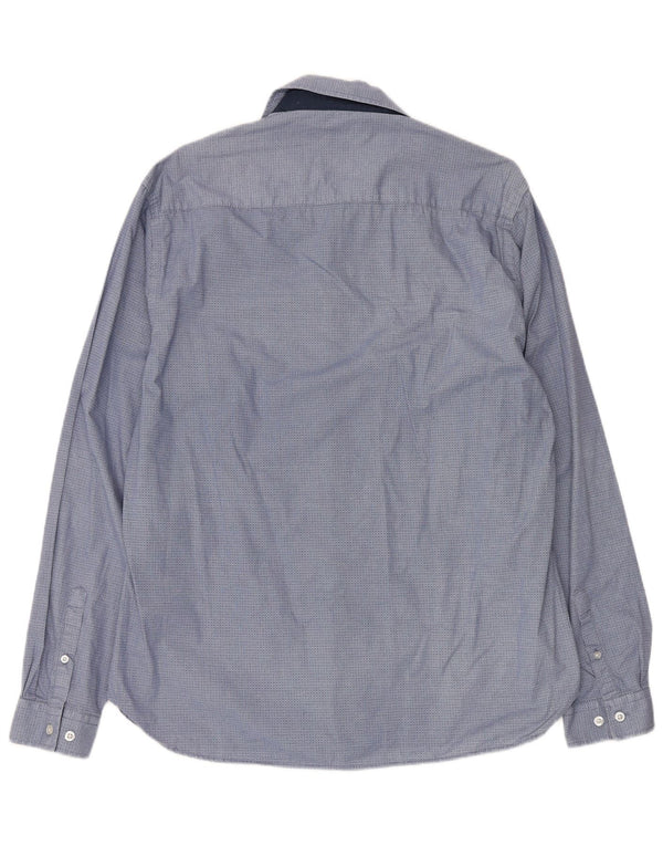 Koszula męska Pierre Cardin Slim Fit XL, niebieska, geometryczna, bawełniana