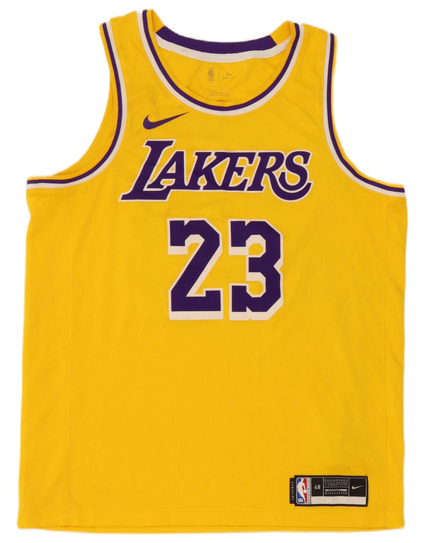 Męska kamizelka z grafiką Nike Lakers, duża, żółta, poliestrowa