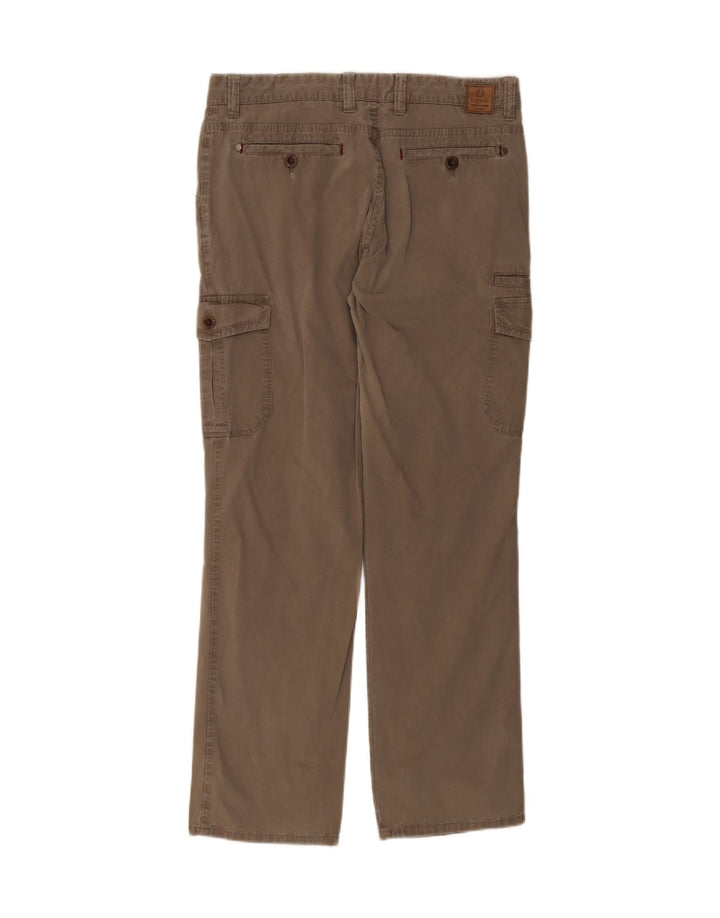 BUGATTI Mens Straight Cargo Trousers W34 L31 Brown