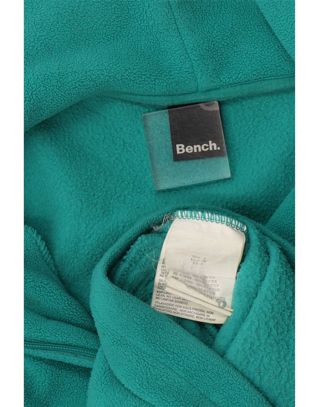Damska kurtka polarowa Bench Graphic UK 10, mała, zielona, poliestrowa