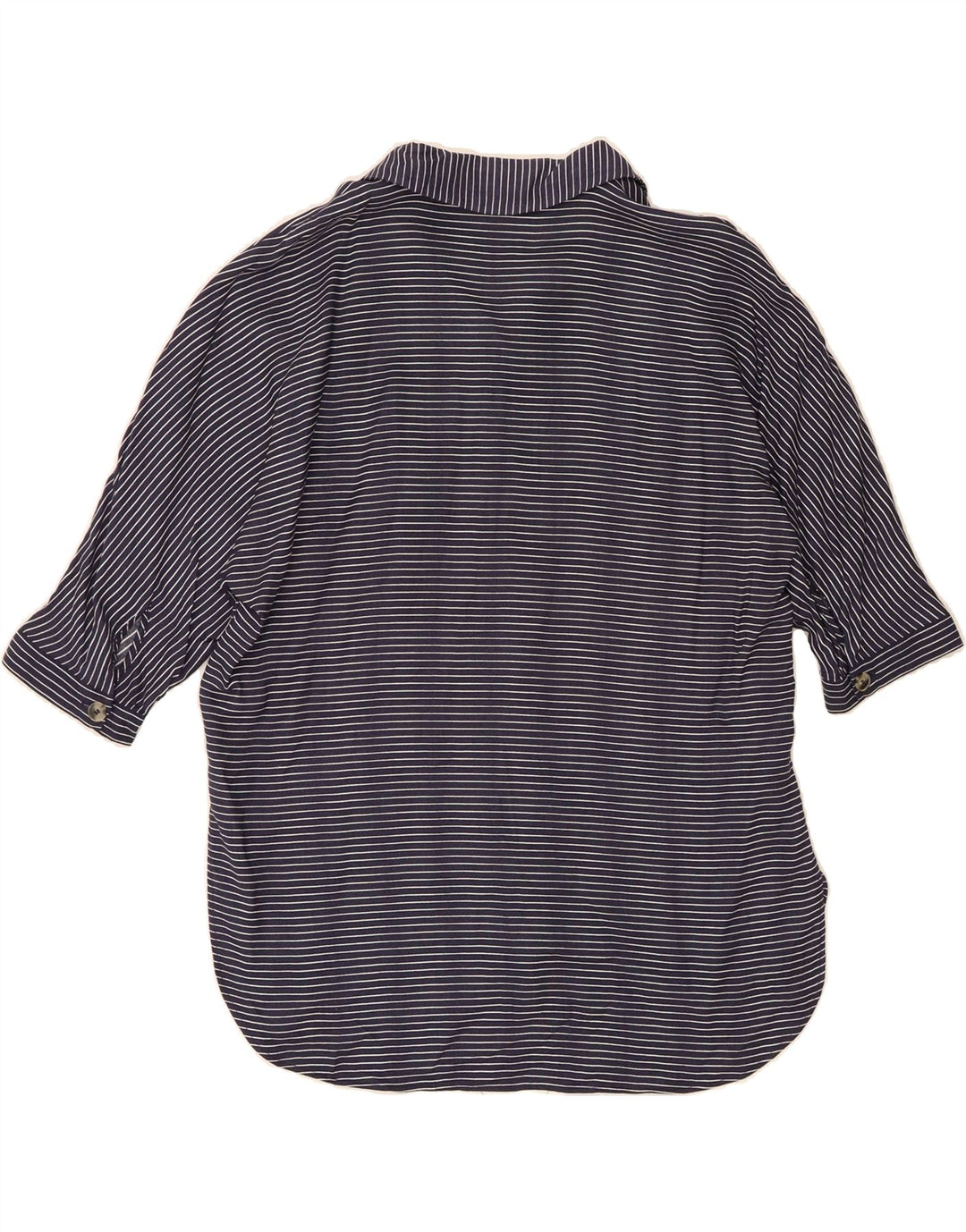 MASSIMO DUTTI Womens Oversized Shirt Blouse EU 34 2XS Navy Blue Pinstripe Vintage Massimo Dutti and Second-Hand Massimo Dutti from Messina Hembry 