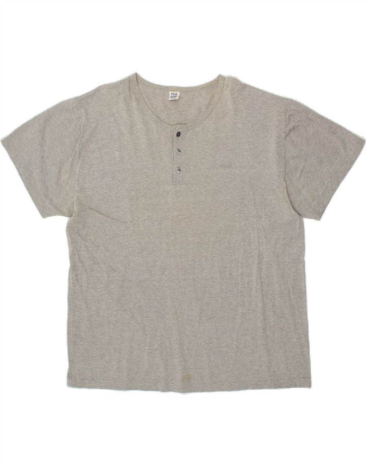 FILA Mens T-Shirt Top 2XL Grey Cotton Vintage Fila and Second-Hand Fila from Messina Hembry 