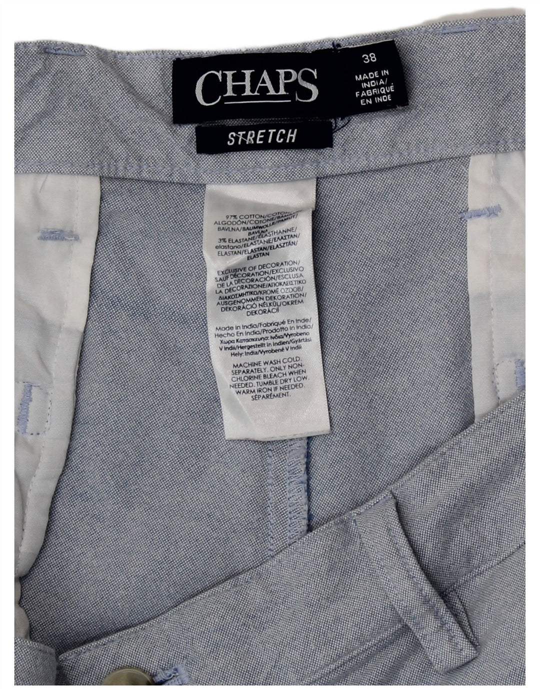 Męskie spodenki Chino Chaps W38 XL, niebieska bawełna