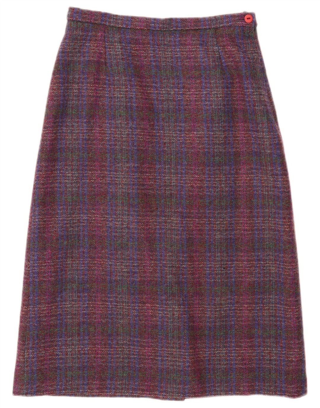 Damska spódnica Midi Pitlochry UK 14 Medium W30 Wielokolorowa wełna w kratę