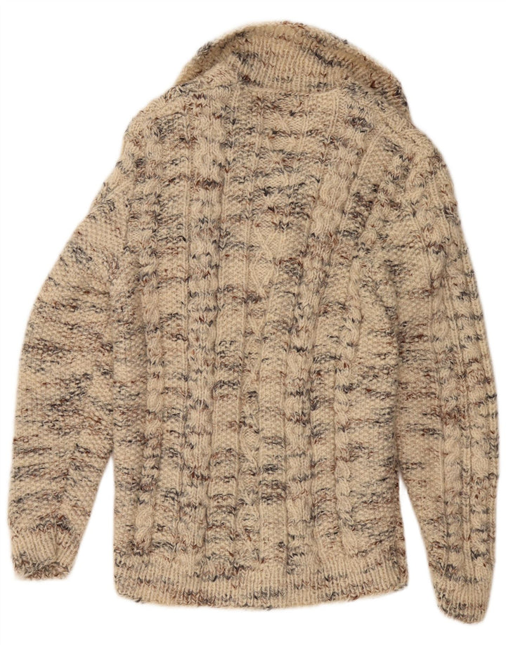 Sweter damski VINTAGE UK 12 średni beż nakrapiany