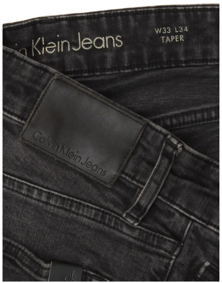 Męskie dżinsy Calvin Klein W33 L29 Szara bawełna
