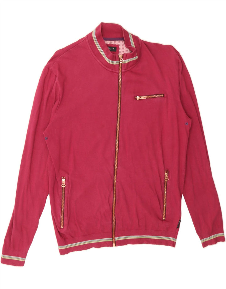 TED BAKER Womens Tracksuit Top Jacket Size 4 Large Pink Cotton Vintage Ted Baker and Second-Hand Ted Baker from Messina Hembry 