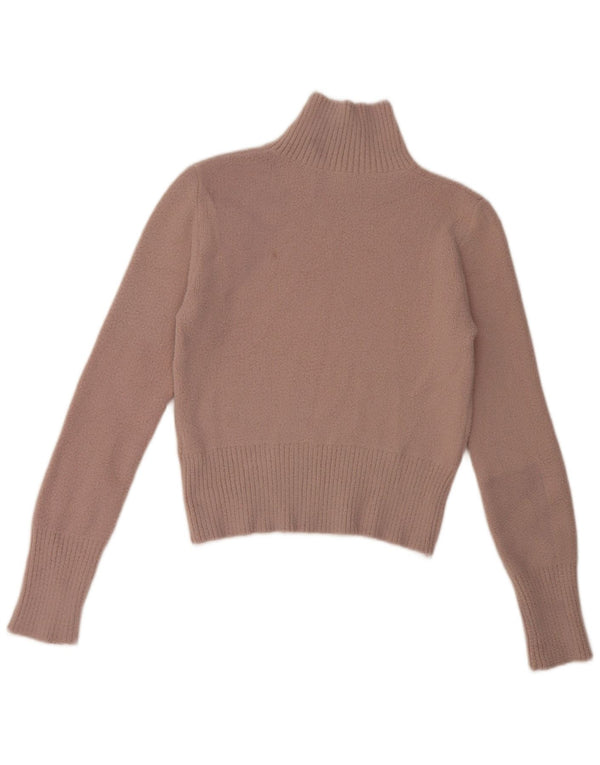 Damski sweter z golfem Zara UK 10, mały, różowy nylon