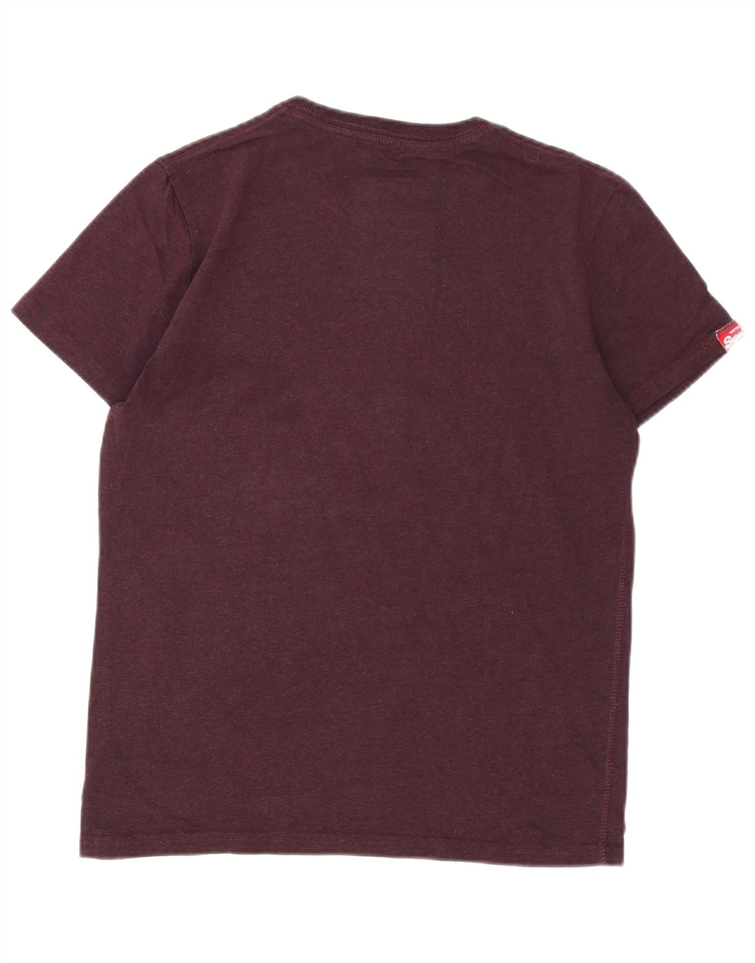 Męski T-shirt z grafiką Superdry, średni, bordowy bawełniany