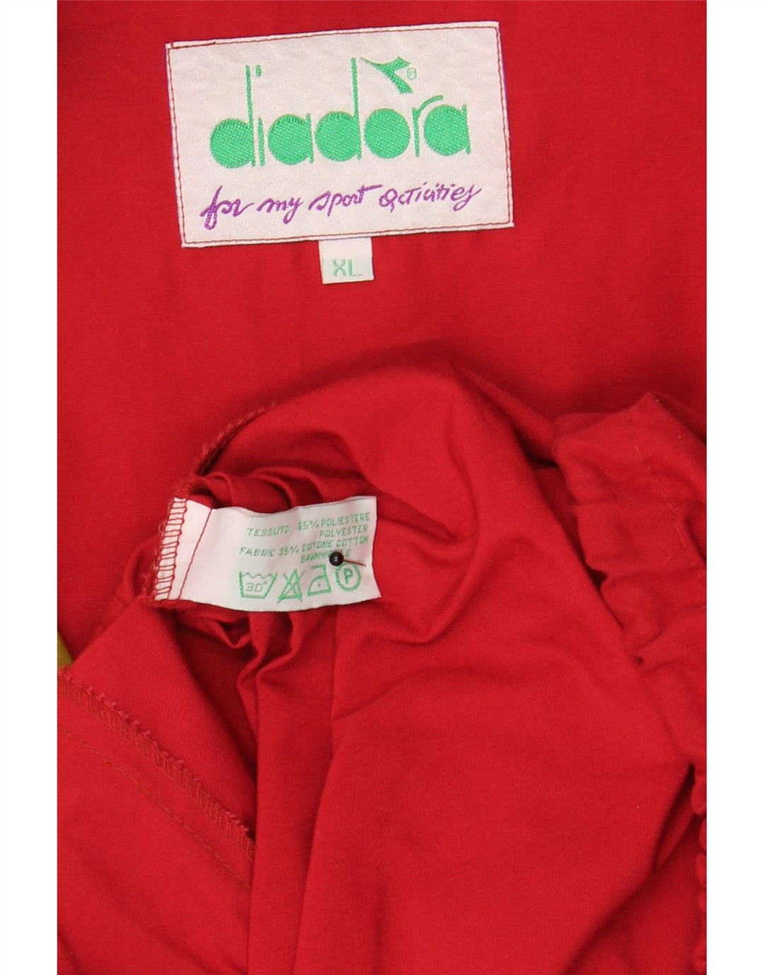Męska kurtka oversize Diadora UK 42 XL, czerwona, poliester