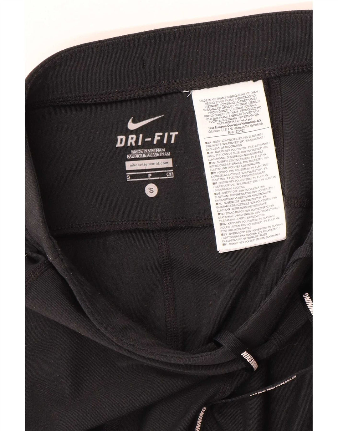 Damskie legginsy Nike Dri Fit UK 10, małe, czarne, poliestrowe