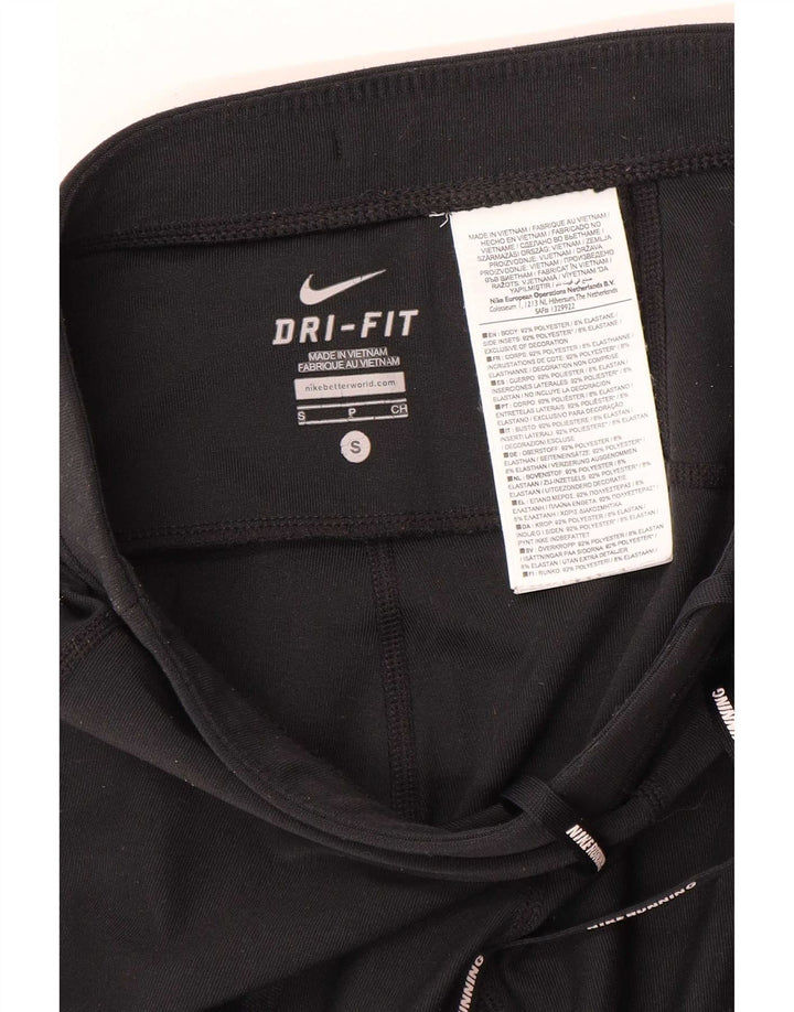 Damskie legginsy Nike Dri Fit UK 10, małe, czarne, poliestrowe
