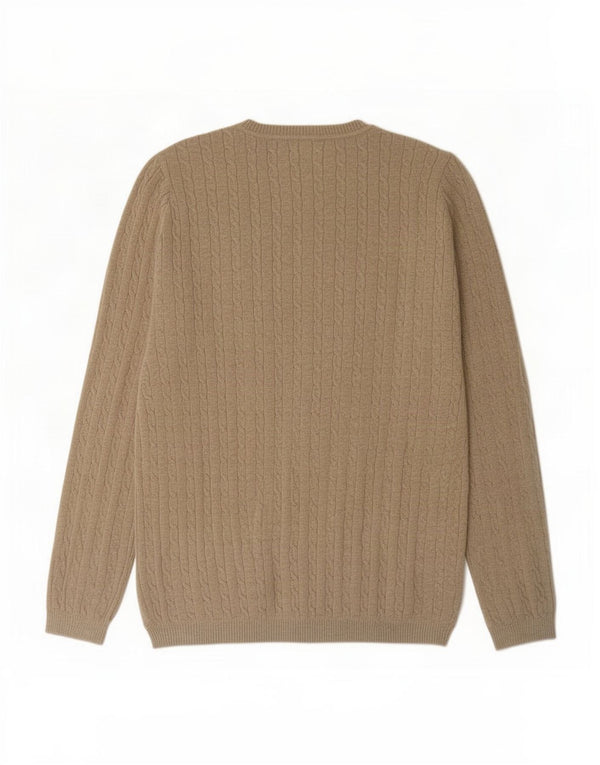 US Polo Assn. Damski sweter z dekoltem w kształcie litery V, UK 18 XL, beżowy