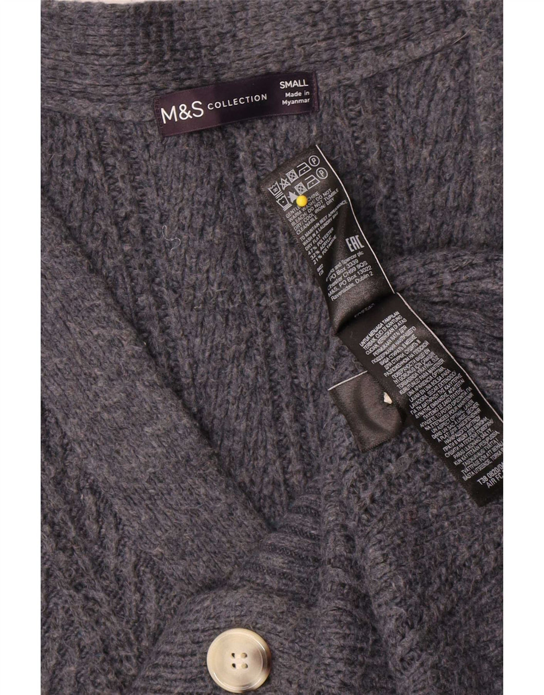 Marks & Spencer Damski sweter oversize UK 10 Small Grey