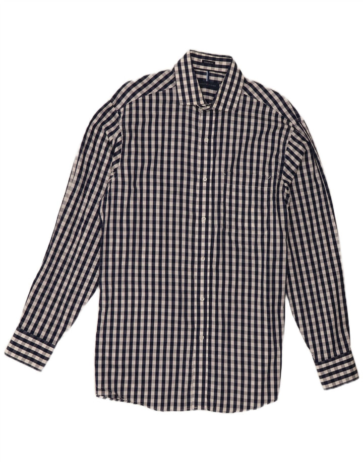 Koszula męska Tommy Hilfiger o regularnym kroju, rozmiar 15 1/2, średni granatowy materiał w kratkę