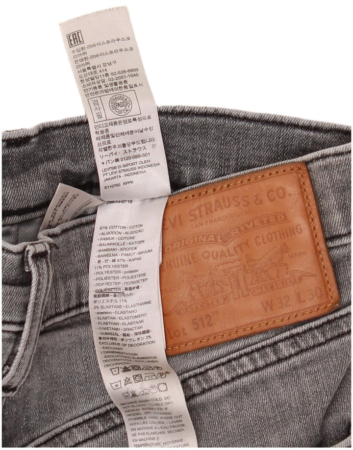 Męskie jeansy Levi's 512 Slim Tapered W32 L30 Szara bawełna