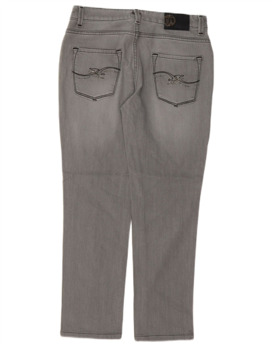 Damskie jeansy Trussardi W27 L27 Szara bawełna