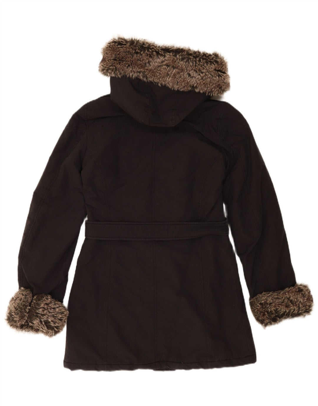 Damska kurtka parka z kapturem, oversize Refrigue UK 6 XS, czarny nylon