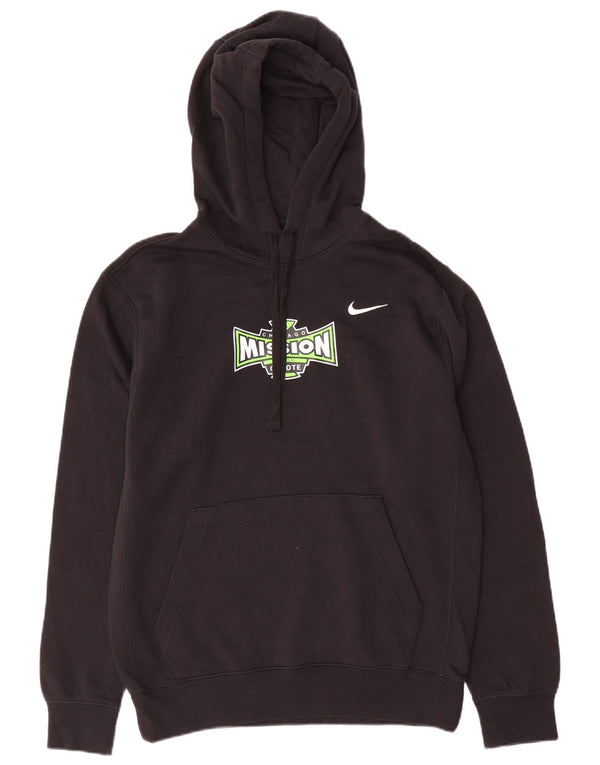 Męski sweter z kapturem Nike z grafiką, mały, czarny, bawełniany