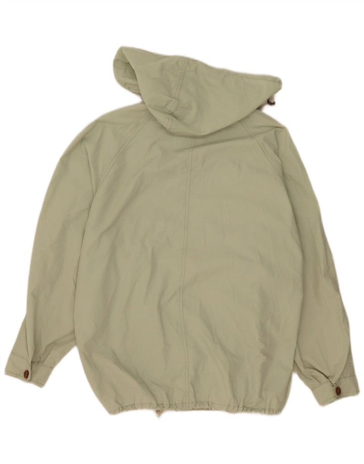Męska kurtka bomber z kapturem w stylu vintage, UK 42 XL, zielony poliester