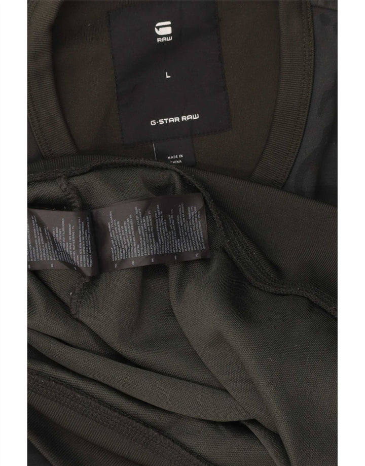 Męski sweter G-Star, duży, kamuflaż khaki, poliester
