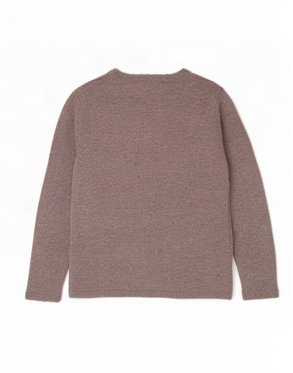Marks & Spencer Damski sweter rozpinany UK 16, duży, fioletowy, z owczej wełny