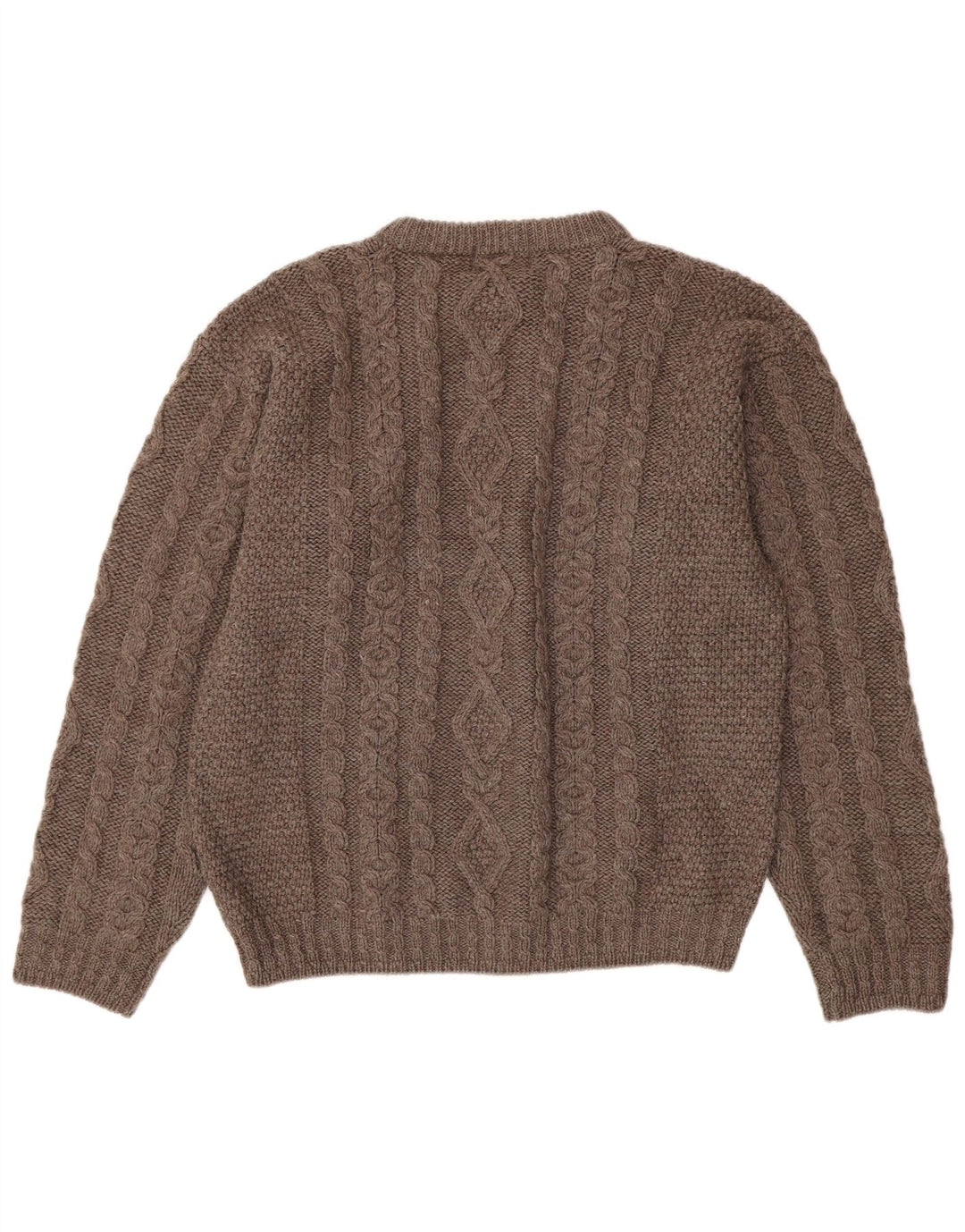 L.L.Bean Męski sweter z okrągłym dekoltem, duży, szary, wełniany