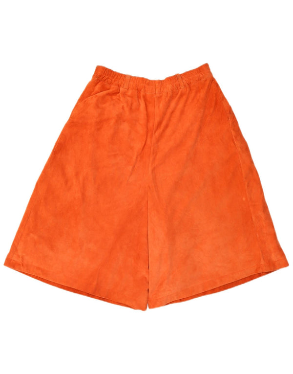 Vintage Womens High Waist Casual Shorts EU 38 Medium W26  Orange Leather