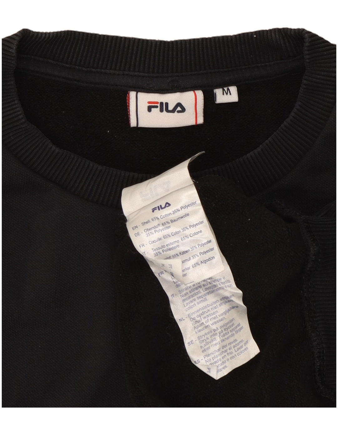 Bluza męska Fila Sweter średni czarny, bawełniany