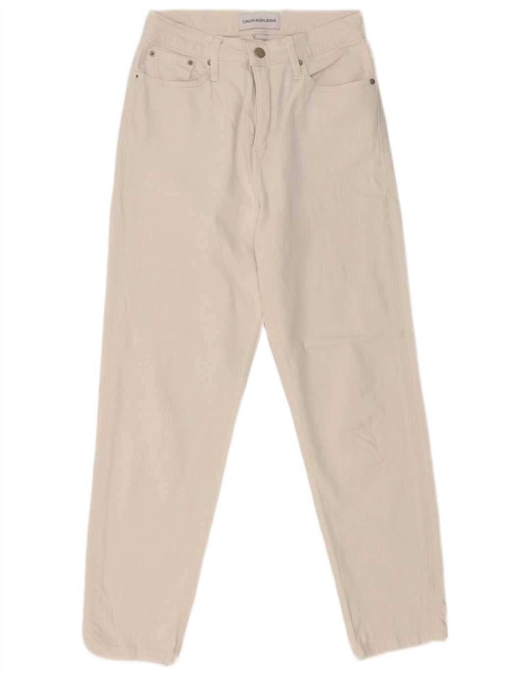 Damskie jeansy zwężane Calvin Klein W26 L26 Białe