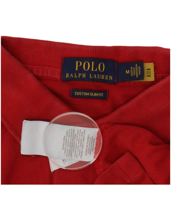 POLO RALPH LAUREN Męska koszulka polo o dopasowanym kroju, średnio czerwona, bawełniana