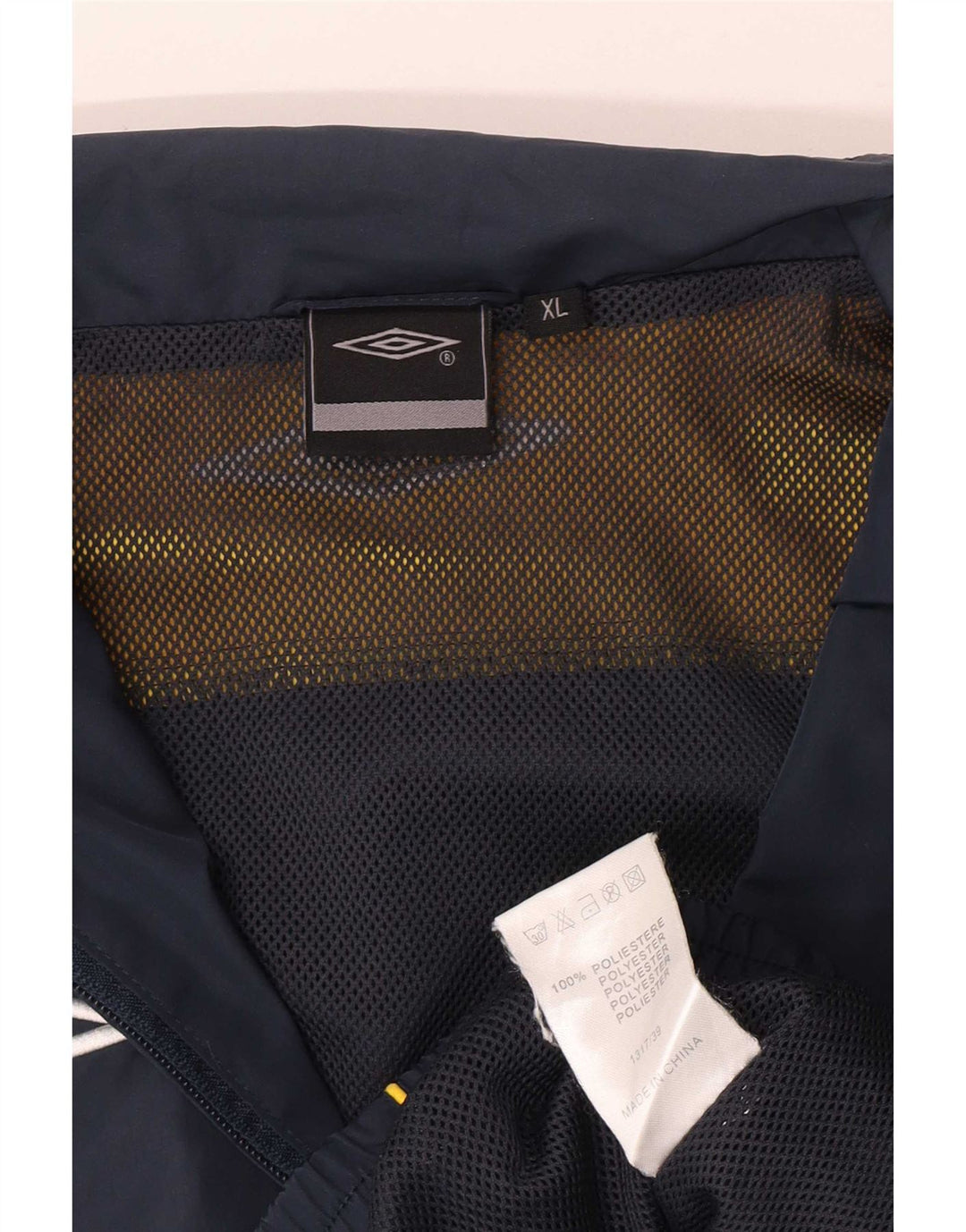 Męska kurtka dresowa Umbro XL, granatowa, poliester z blokami kolorów