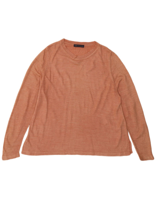 Marks & Spencer Damski sweter z dekoltem w łódkę, UK 18 XL, różowy, akrylowy