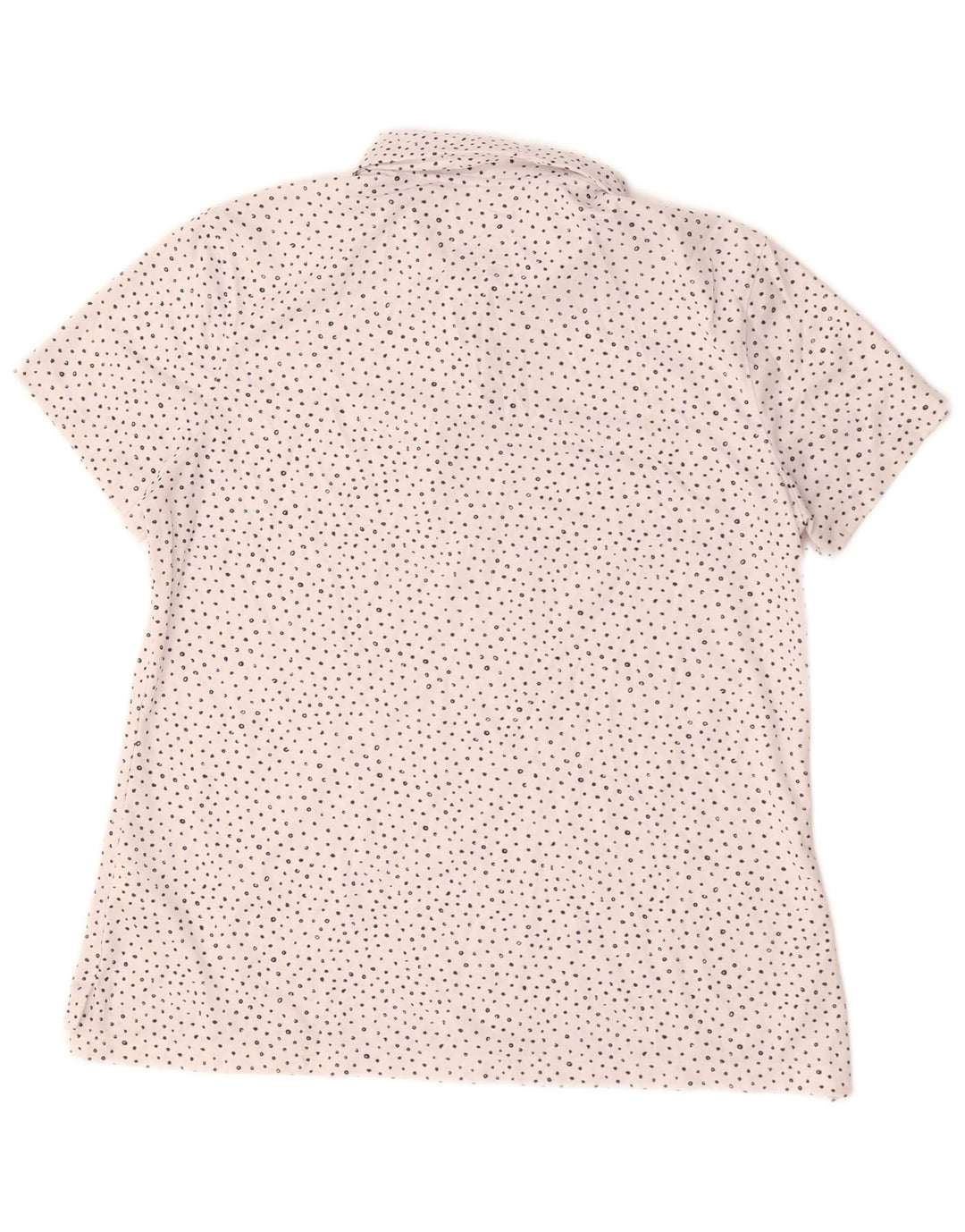 Damska koszulka polo Nike Dri Fit UK 16, duża, biała, poliestrowa w cętki