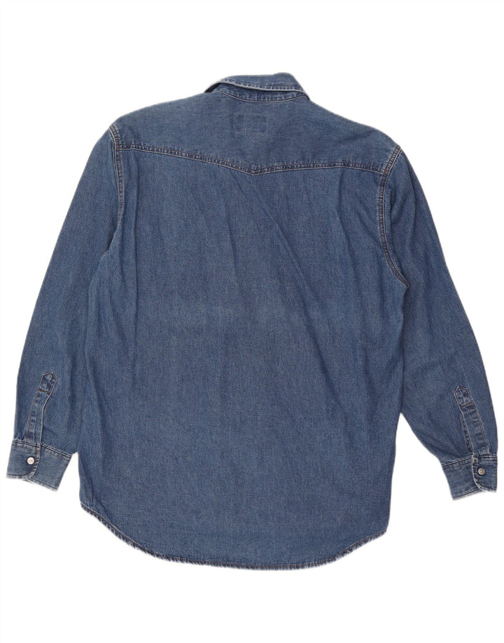 Męska koszula dżinsowa Carrera, rozmiar 39/40, średnia niebieska, bawełniana