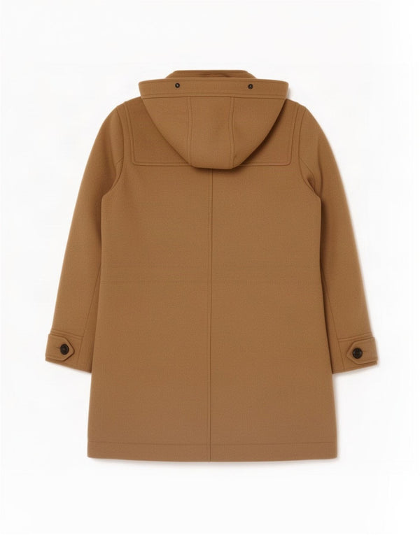 Abercrombie & Fitch Womens Hooded Oversized Duffle Coat UK 10 Small Beige