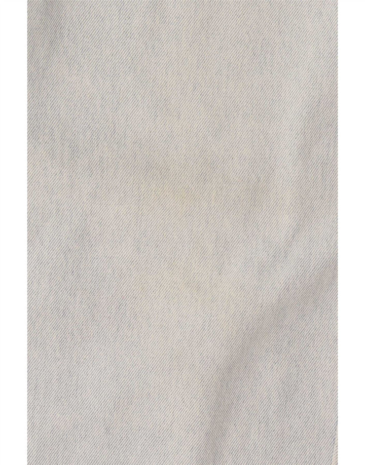 Vintage damskie jeansy zwężane graficzne W32 L32 niebieskie