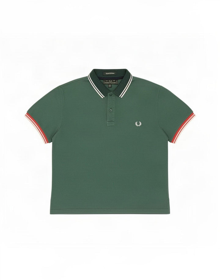 Męska koszulka polo Fred Perry XL w zielone paski