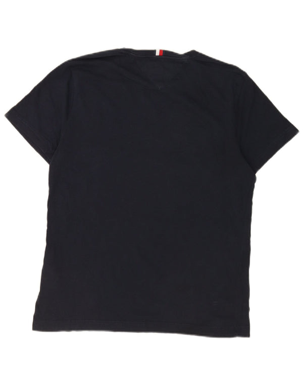 Męska koszulka z grafiką Tommy Hilfiger Top, średnia, granatowa bawełna