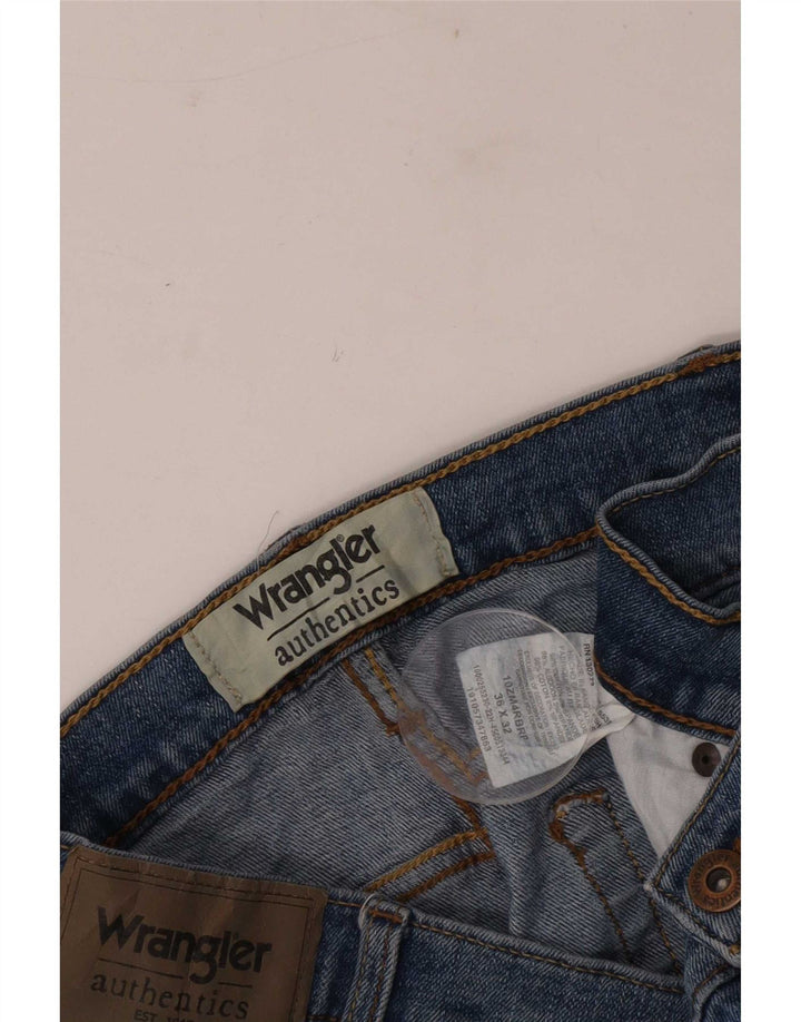 Wrangler Męskie proste dżinsy W36 L32 Niebieskie bawełniane