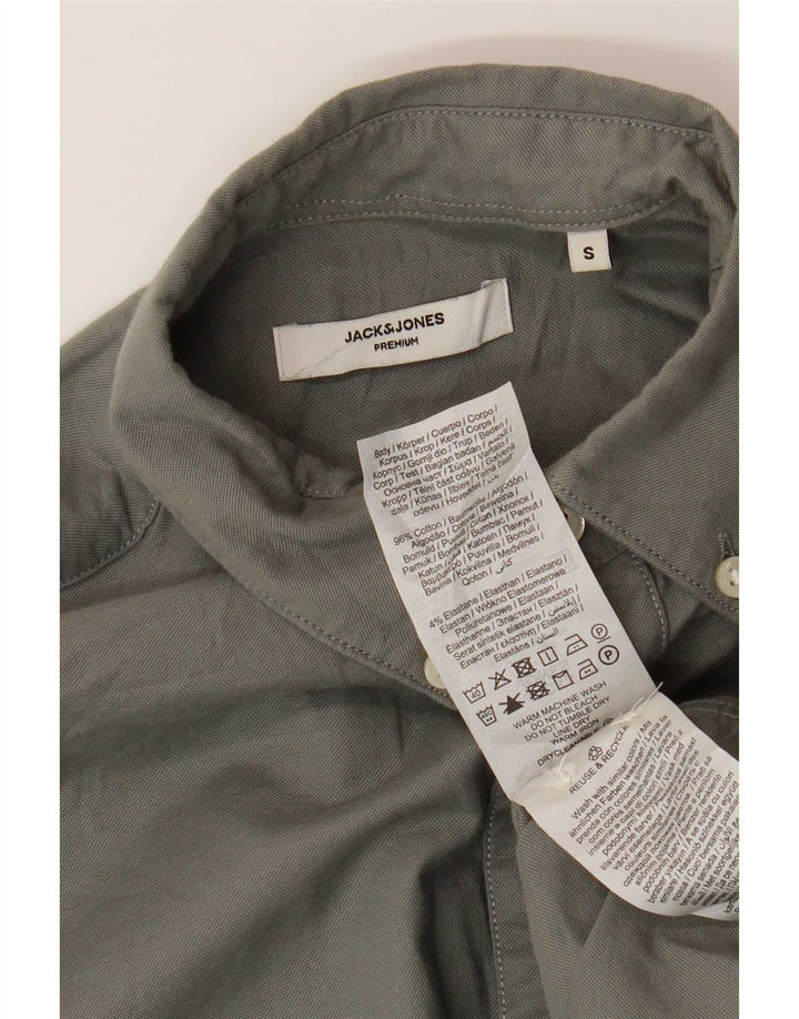 Koszula męska Jack & Jones, mała, szara, bawełniana
