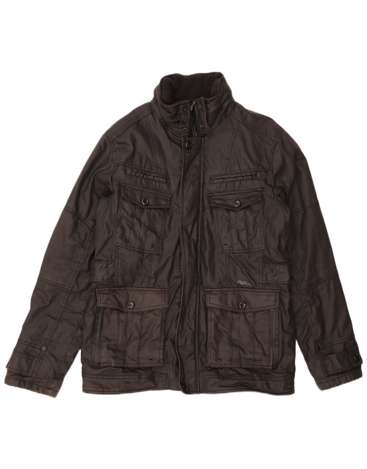 Męska kurtka użytkowa PULL & BEAR UK 42 XL, czarna