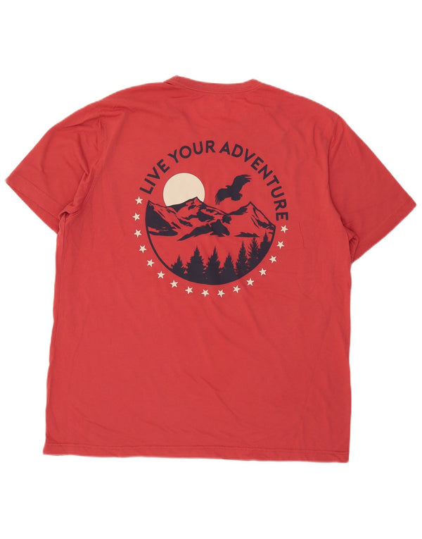 Męski T-shirt z grafiką Eddie Bauer, XL, czerwony