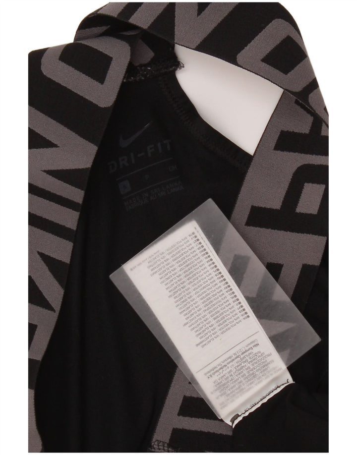 Damski stanik sportowy Nike Dri Fit Graphic, mały, czarny poliester