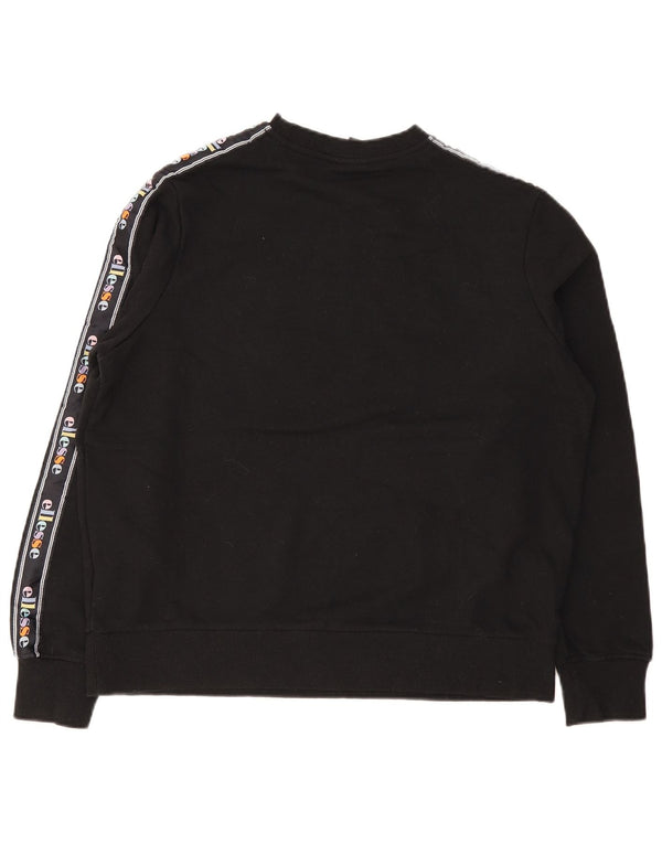 Damska bluza dresowa Ellesse z grafiką oversize, UK 10, mała, czarna bawełna