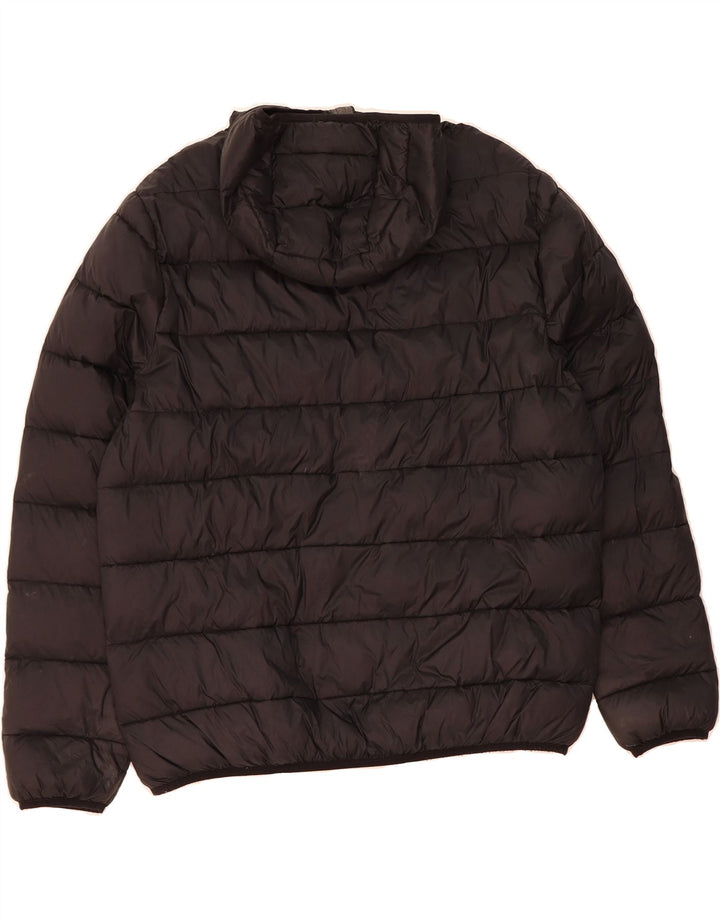 CHAMPION Mens Hooded Padded Jacket UK 44 2XL Black Polyamide Vintage Champion and Second-Hand Champion from Messina Hembry 
